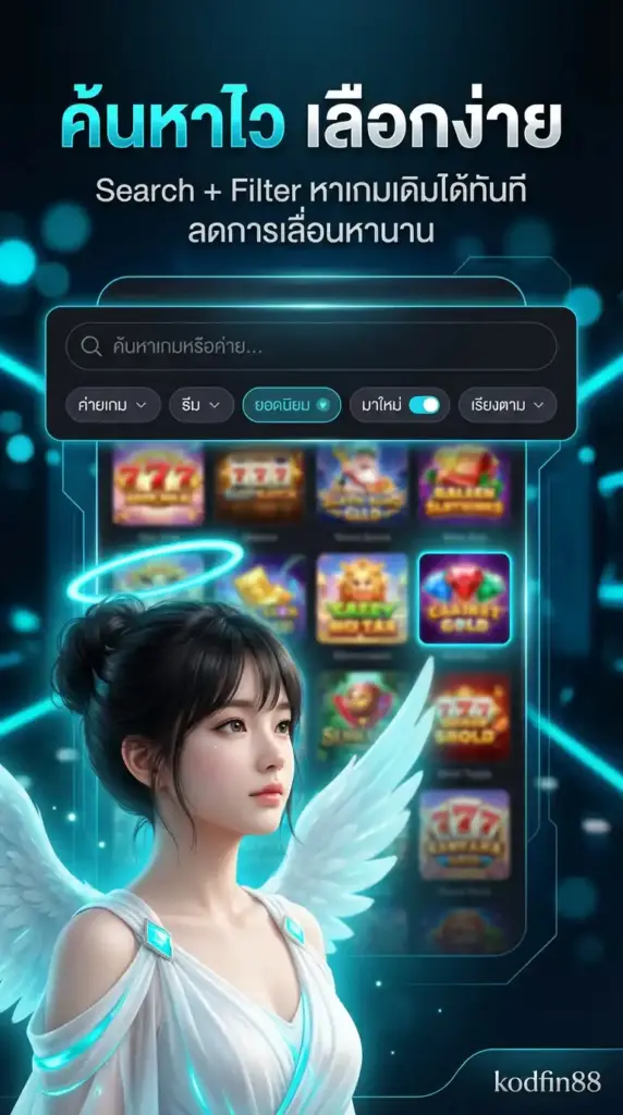 ฟีเจอร์ค้นหาและตัวกรอง หาเกมเดิมเร็ว ลดการเลื่อนหานาน